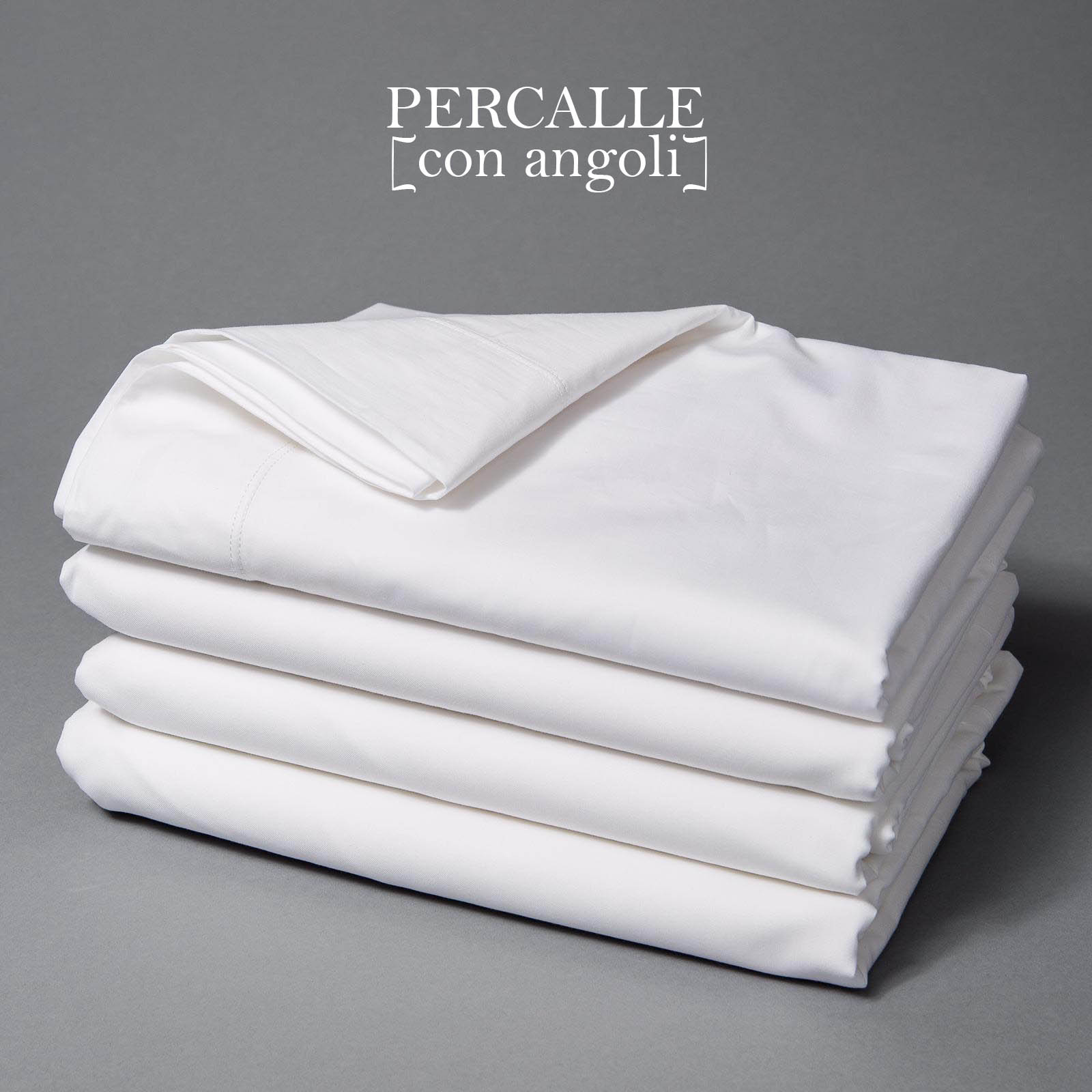 Lenzuolo Bianco Percalle con angoli